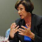 Education Minister Anne Tolley in Dunedin yesterday. Photo by Peter McIntosh.