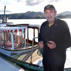 Surveyor Phillip Carey with the Elsie Evans at Portobello yesterday. Photo: Peter McIntosh