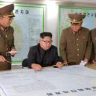 North Korean leader Kim Jong Un visits the Command of the Strategic Force of the Korean People's...