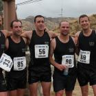 Dunedin firefighters (from left) Joe Dobson, Lee Mayer, Calvin Harradine, Cameron McLachlan and...