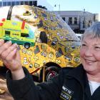 St John Dunedin area committee chairwoman Annette Tiffen holds one of the toys which were sold in...