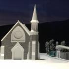 An artist’s impression shows the historic St Patrick’s Church, in Arrowtown, beside architect...