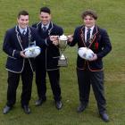 King’s High School First XV co-captains Tom Hume (18, left) and James Te Pairi (17) and John...