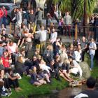 Revellers at last year's crate day in Queenstown.