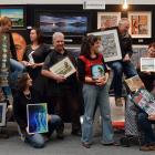 Otago Art Society artists (from left) Pauline Bellamy, Raimo Kuparinen, Marie Reid, Jane Trotter,...