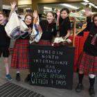 Dunedin North Intermediate pupils (from left) Ruairi O'Malley-King (11), Erin Cade (11), Jade...