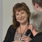 Clare Curran enjoys her victory with Dunedin South Labour supporters in Dunedin on Saturday night.