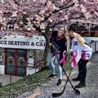 Queenstown ice hockey players Kellye Nelson (left) and Coco Lund will play in Saturday's charity...