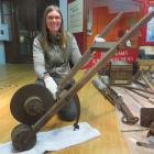 North Otago Museum curator Chloe Searle with the remaining unidentified mystery item. PHOTO:...
