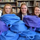 Otago Girls’ High School business studies pupils (from left) Alice Fry (16), Emma Dixon (16), ...
