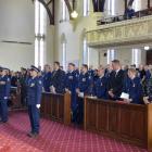 The remembrance day service held at First Church in Dunedin yesterday. Photo: Gerard O'Brien