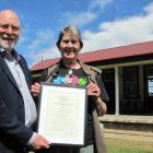 Promote Dunstan president Rory Butler and Clyde Railway Station working group convener Clair...