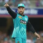 Brendon McCullum in the field for the Brisbane Heat. Photo: Getty Images