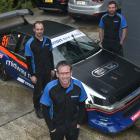 Dunedin driver Chris Henderson (front) and his crew members Aaron Carmichael (left) and Tim...