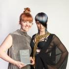 Kylie Hayes (left), of Moha Hairdressing in St Kilda, with her model wearing the hairstyle which...
