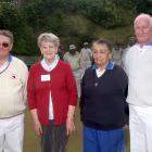 Ken Smeal, Lorraine Swanson, Winnie McLelland and Barry Thompson at the Andersons Bay Bowling...
