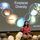 Nasa Kepler mission scientist Dr Natalie Batalha speaks to a large audience about exoplanets at ...
