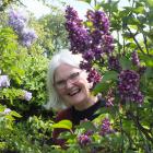 Beryl Lee among the lilacs in her Dunedin garden. Photo: Gillian Vine