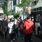 Camp Street interchange in Queenstown CBD yesterday morning. Photo: Guy Williams