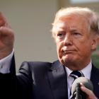 US President Donald Trump during a news conference at the White House. Photo: Reuters 