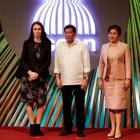 NZ Prime Minister Jacinda Ardern, Philippine President Rodrigo Duterte and his partner Cielito...