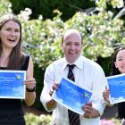 Southern Innovation Challenge chief executive award winner Kristina Aluzaite (left)  with staff...