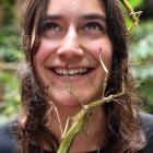 Otago Museum living environments communicator Eden Gray becomes familiar with the Tropical Forest...
