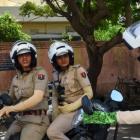 Indian police women biker team. Photo: Twitter
