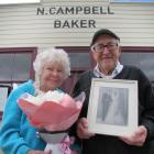 Noeline and Murray Michelle, of Lawrence, celebrate their 60th wedding anniversary outside the...