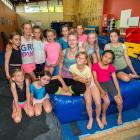 Queenstown Gymnastics Club coach Melissa Reifsteck and recreational class intermediate students...