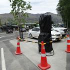Wanaka’s new electric vehicle fast-charge station on Ardmore St  waits to be unwrapped and become...