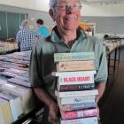 Rotary Club of Alexandra charity book sale convener Mike Rooney gets ready for this year’s sale....