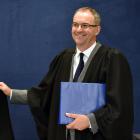 David Tapp, shortly after he was sworn in yesterday as a sheriff of the High Court of New Zealand...