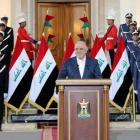 Iraqi Prime Minister Haider al-Abadi delivers a speech in Baghdad. Photo" Reuters