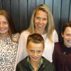 Minna Ruski-Jones and her three children, from left, Ruby (15), Ollie (10) and Axel (12). PHOTO:...