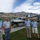 Air Milford chief executive Hank Sproull (left), Brisbane-based ferry pilot Graeme Jacklin, Air...