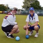 Ashleigh Jeffcoat (18) and  Katelyn Inch check out the Taieri greens in preparation for their...