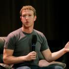 Facebook Chief Executive Mark Zuckerberg addresses students at the Moscow State University in...