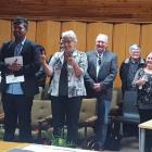New citizens and their supporters at a ceremony at the Clutha District Council. Photo: David...