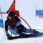 Duncan Campbell, of Queenstown, competes  in the men’s snowboard-cross yesterday. Photo: Getty...