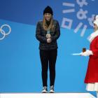 Zoi Sandowski-Synnott after receiving her bronze medal. Photo: Getty Images
