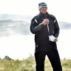 Peter Folwer walks the Chisholm Park Golf Links yesterday before the New Zealand Legends Masters,...
