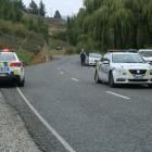 Armed police pulled over a driver near Alexandra this morning. Photo: Tom Kitchin