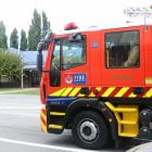 Fire and Emergency New Zealand respond to a call at the Alexandra Police Station. Photo: Tom Kitchin