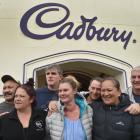 Cadbury workers Simi Lipine (left), Teresa Gooch, Andy Spek, Karen Gemmell, Campbell McPhee, Bora...