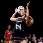 Grace Kara of the Silver Ferns loses the ball. Photo: Getty Images