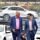 Holden dealer principal Guy Smith, left and GM managing director Kristan Aquilina visits Cooke...