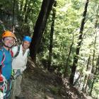 Owner of the new zipline ride in Glenorchy Chris Russell (right), with operations manager Dave...