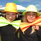 Sara Wamington and Stella Rhind (both 11) at the Queenstown Primary School fair. PHOTO: MANDY COOPER