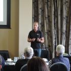 Farm safety systems expert Mike Johnston leads a workshop in Oamaru on Thursday. Photo: Sally...